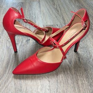 Christian Siriano Red Strappy Heels Size 9